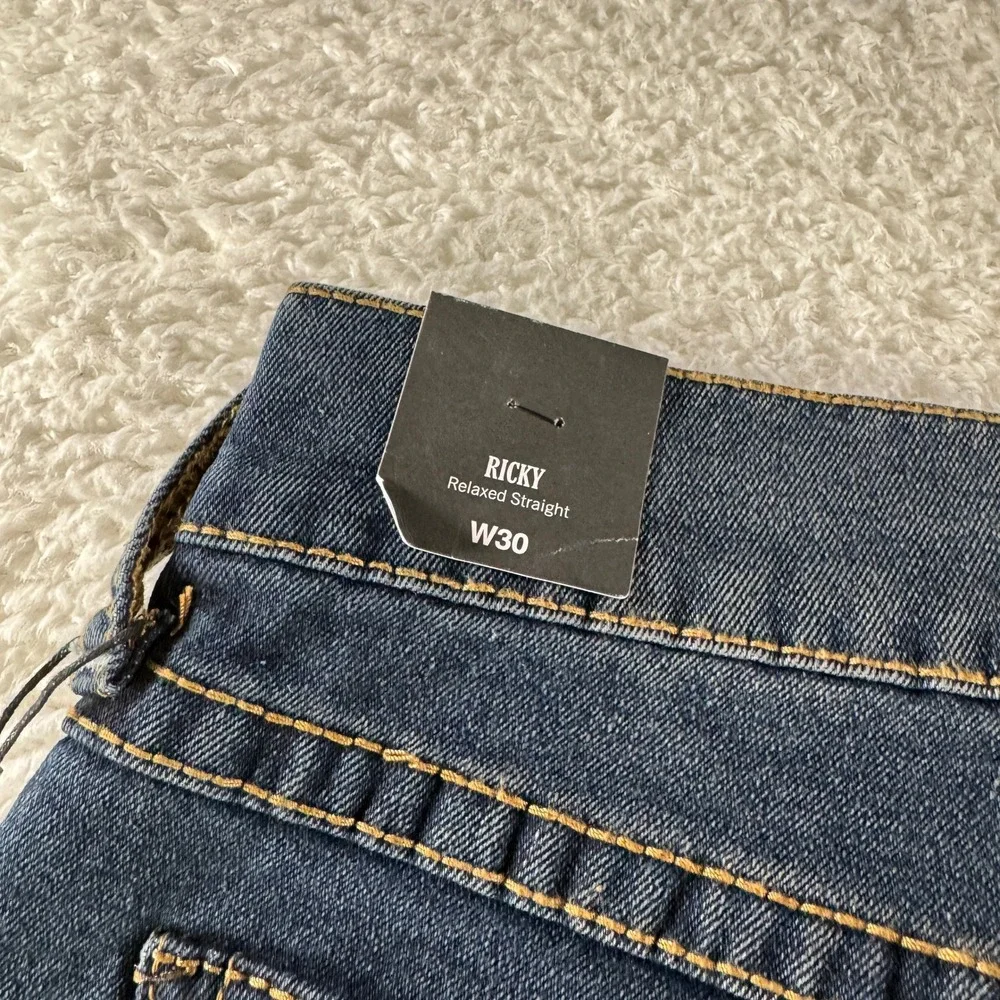 NWT True Religion Ricky Denim Shorts Men's Size 30 Relaxed Straight Raw Hem $159